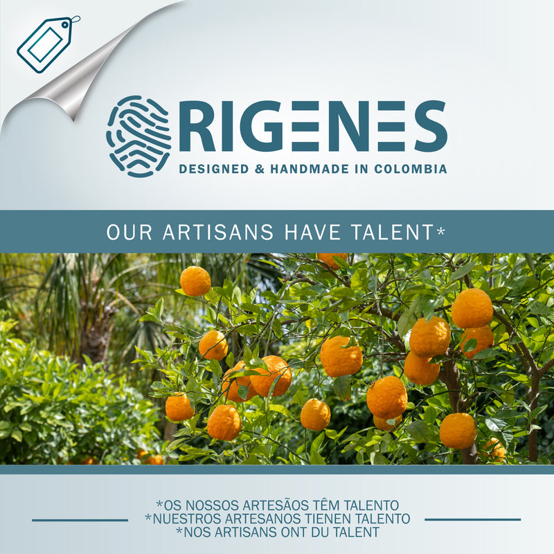 NARANJITA NECKLACE - Handmade - 24K gold-plated - Dyed orange peels, wooden beads