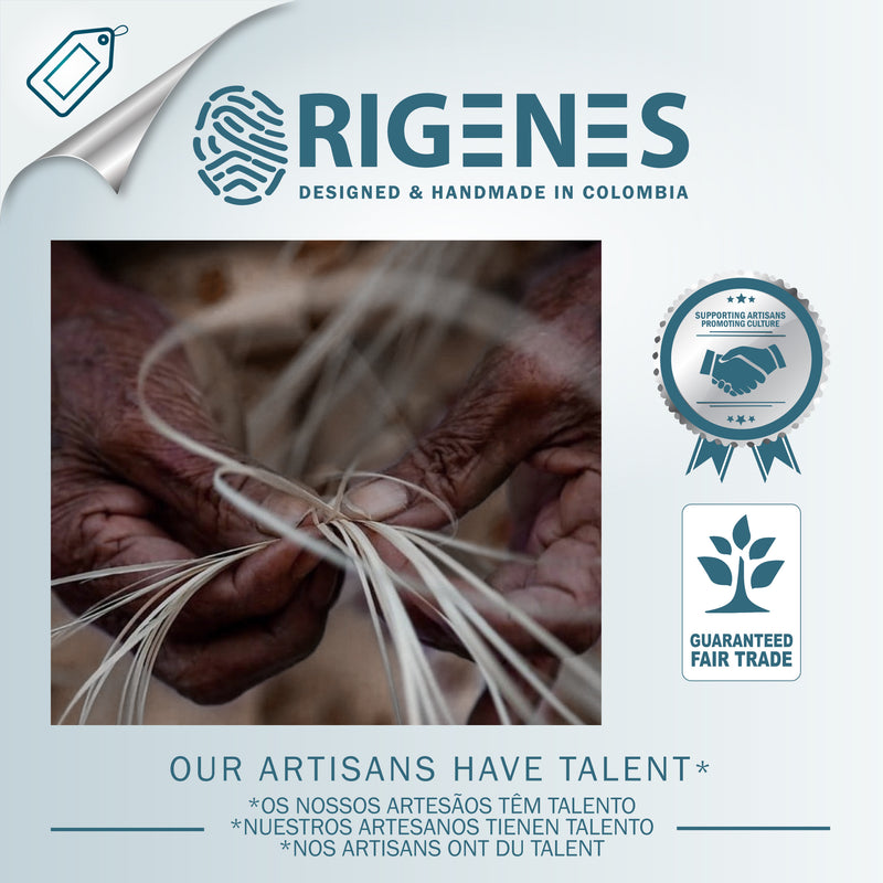 ZENÚ CLUTCH - Handmade - Braided wild cane (caña flecha)