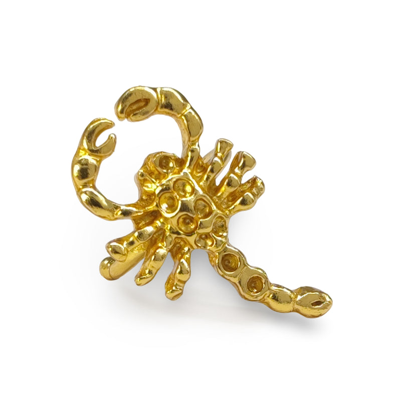 EARCUFF MUISCA ESCORPIÓN - Unissexo - Feito à mão - Banhado a ouro de 24 quilates