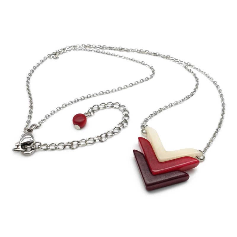 FLECHA NECKLACE - Handmade - Stainless steel - Tagua (vegetable ivory)