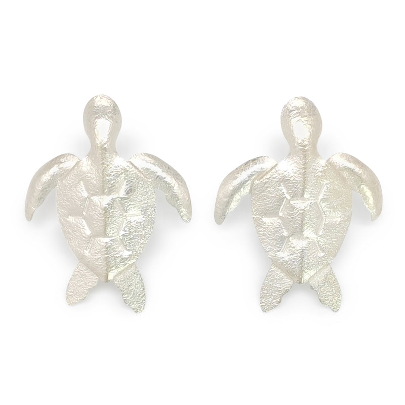 MARINA TURTLE EARRINGS - Handmade - Silver