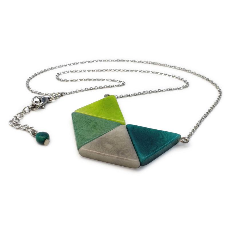 LOZANGO NECKLACE - Handmade - Stainless steel - Tagua (vegetable ivory)