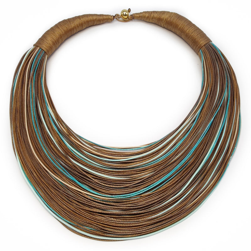 INSPIRA NECKLACE - Handmade - Synthetic silk cords