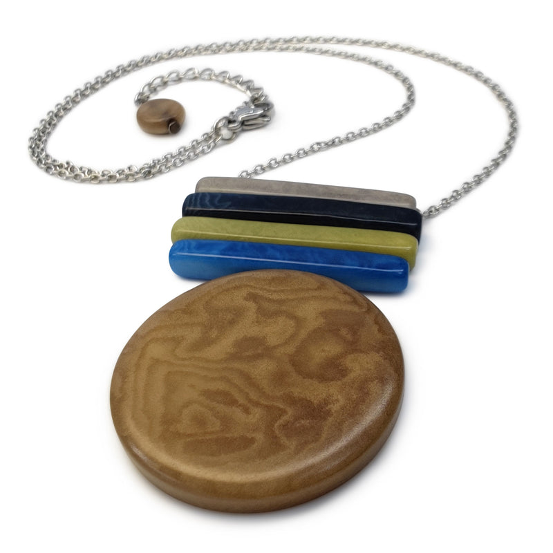 SOLIÄ NECKLACE - Handmade - Stainless steel - Tagua (vegetable ivory)