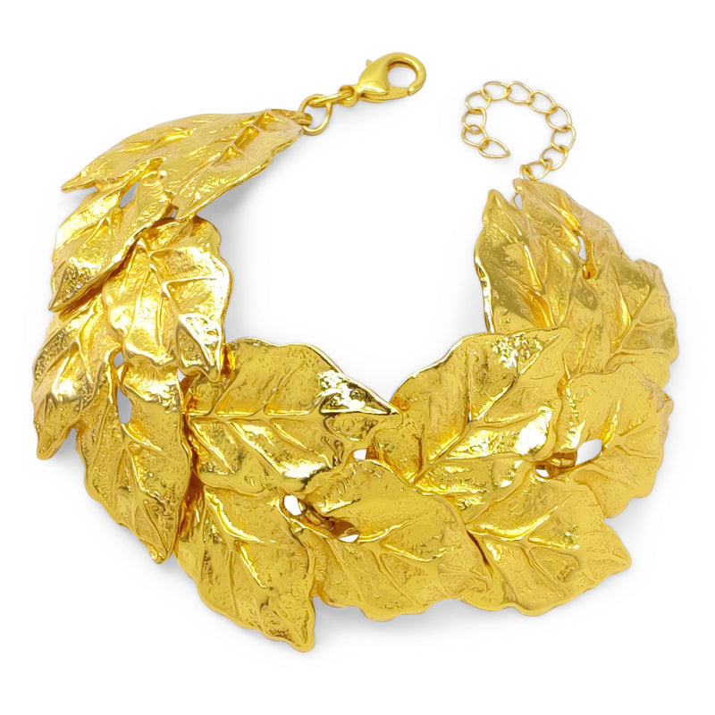 BRACELETE GREENÖA - Feita à mão - Banhada a ouro de 24 quilates