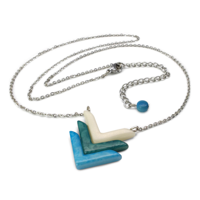 FLECHA NECKLACE - Handmade - Stainless steel - Tagua (vegetable ivory)