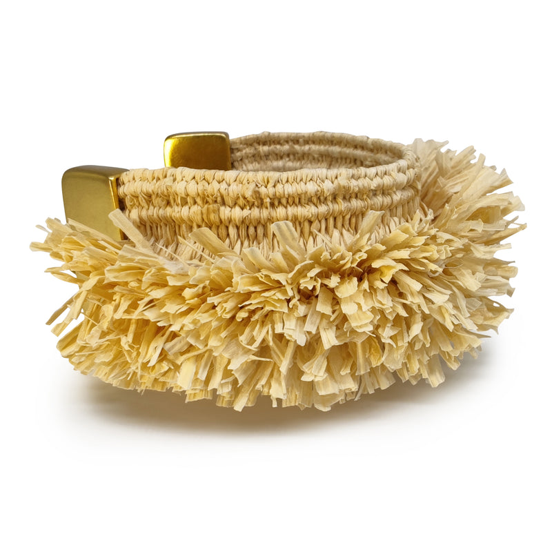MAÏZA BRACELET - Handmade - 24K gold-plated - Corn leaves