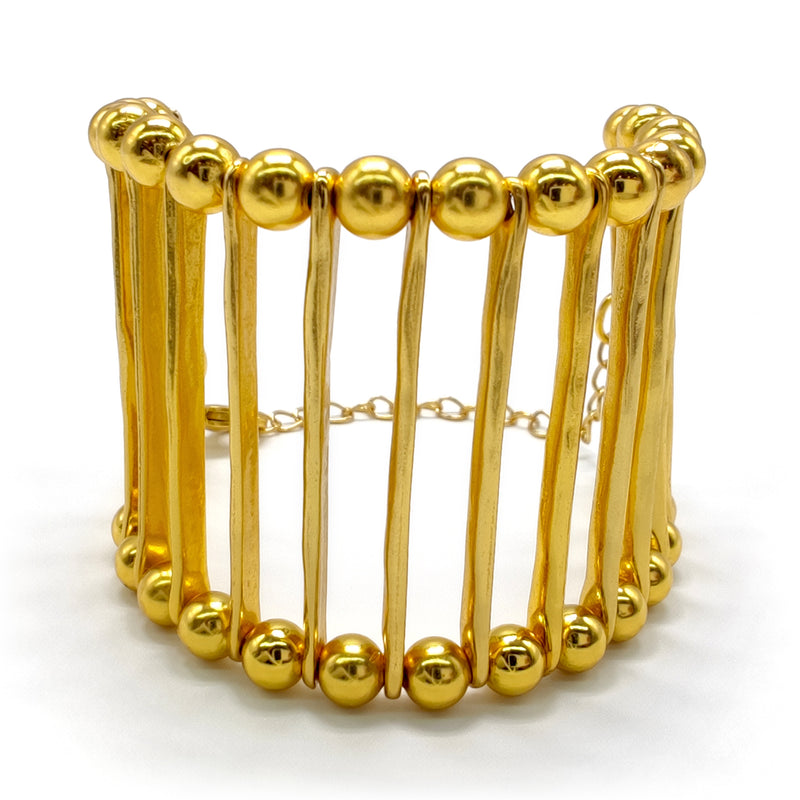 BRACELETE ELEGANCIA - Feita à mão - Banhada a ouro de 24 quilates