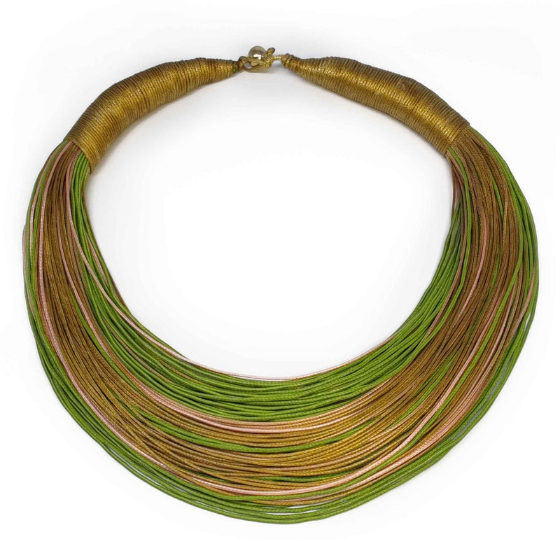 INSPIRA NECKLACE - Handmade - Synthetic silk cords