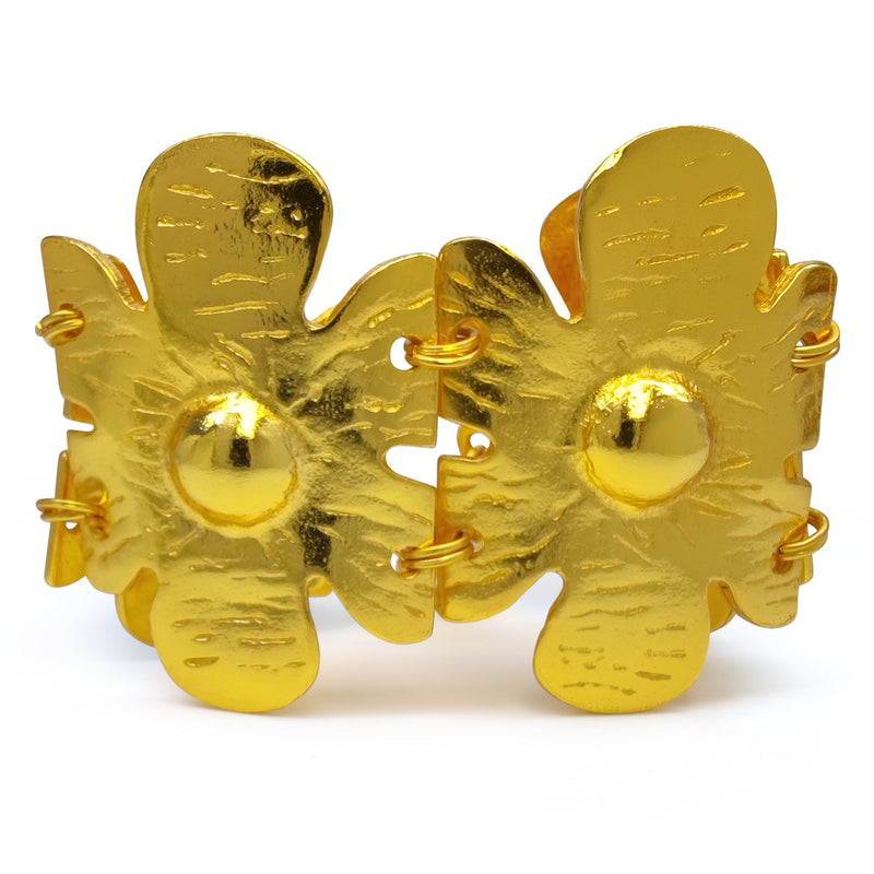 BRACELETE BLOSSOM - Feita à mão - Banhada a ouro de 24 quilates