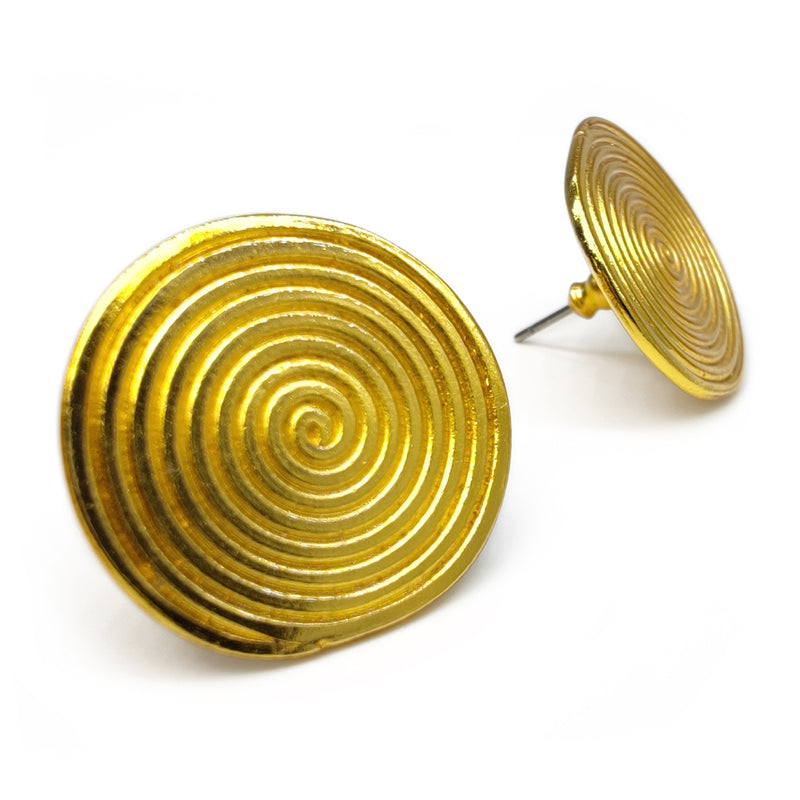 BRINCOS CYCLO - Feitos à mão - Banhados a ouro de 24 quilates