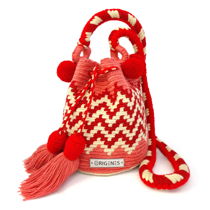 PALOMINO WAYUU BAG - Size MINI - Crocheted by hand by women of the Wayuu indigenous community in La Guajira (Colombia)