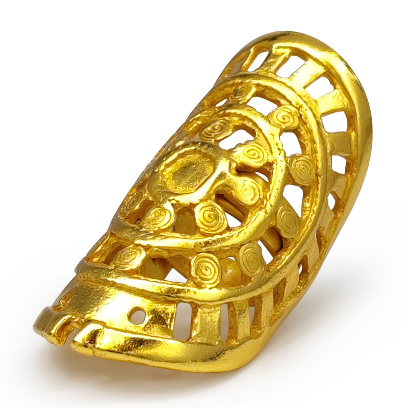 ANEL RONDA - Feito à mão - Banhado a ouro de 24 quilates