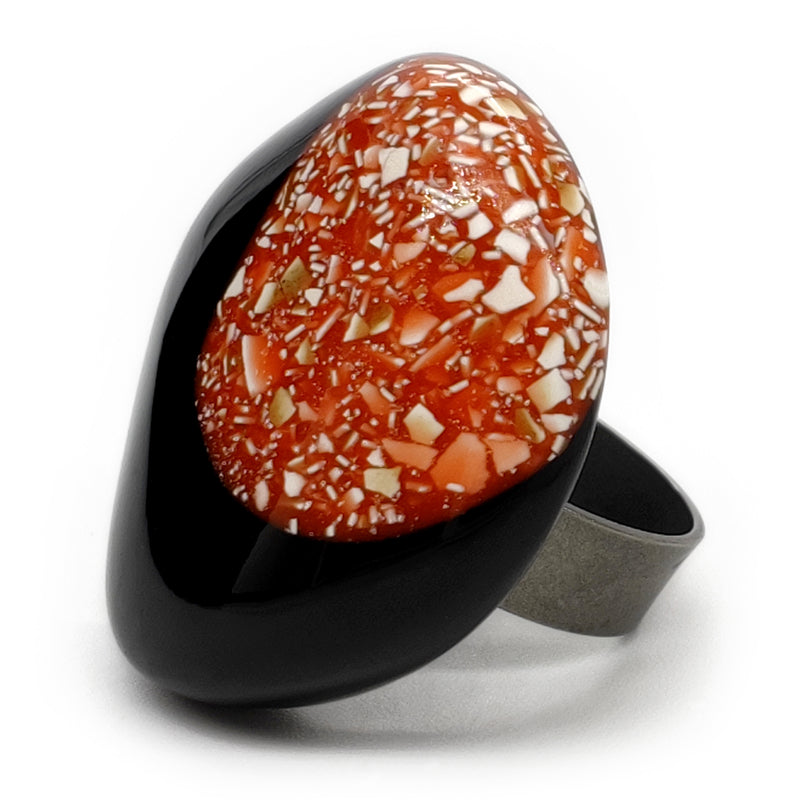 NATÜA RING - Handmade - Adjustable - Crushed eggshells