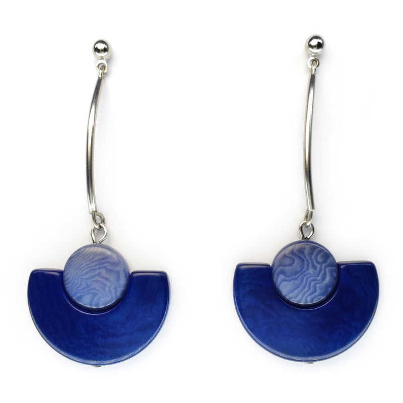 LUNA EARRINGS - Handmade - Stainless steel - Tagua (vegetable ivory)