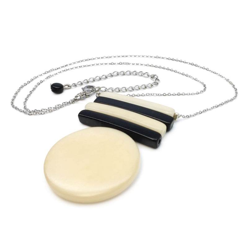 SOLIÄ NECKLACE - Handmade - Stainless steel - Tagua (vegetable ivory)