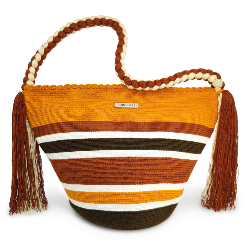 JOYACIA WAYUU BAG - Size MEDIO - Crocheted by hand by women of the Wayuu indigenous community in La Guajira (Colombia)