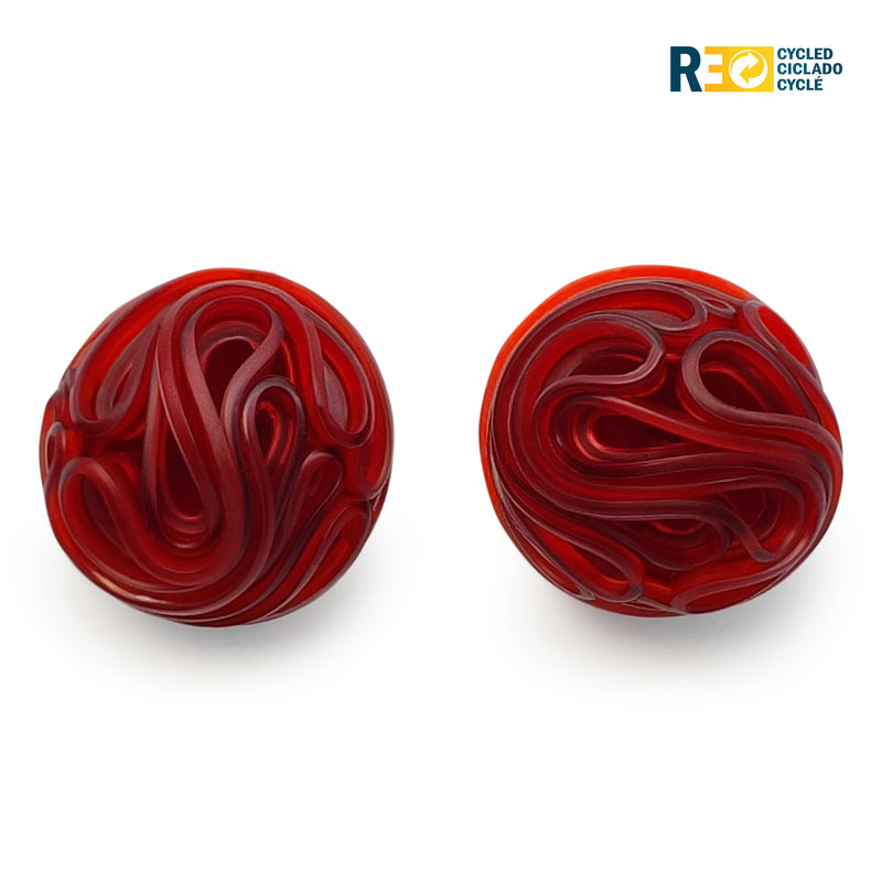 ECOTOPIA EARRINGS - Handmade - Sterling silver 925 - Recycled bottle cap plastic liners