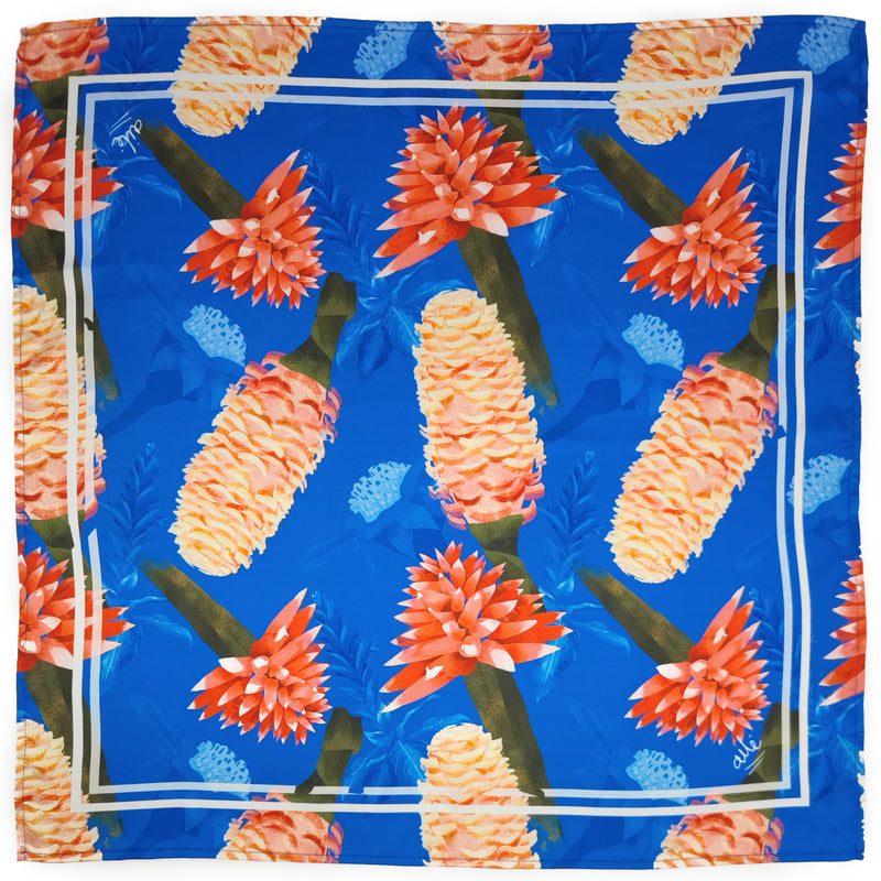 FOULARD - Gingembre Pin - Soie synthétique créée à partir de bouteilles en plastique recyclées