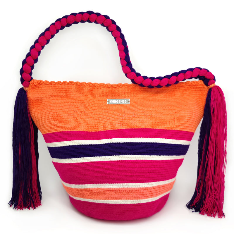 JOYACIA WAYUU BAG - Size MEDIO - Crocheted by hand by women of the Wayuu indigenous community in La Guajira (Colombia)