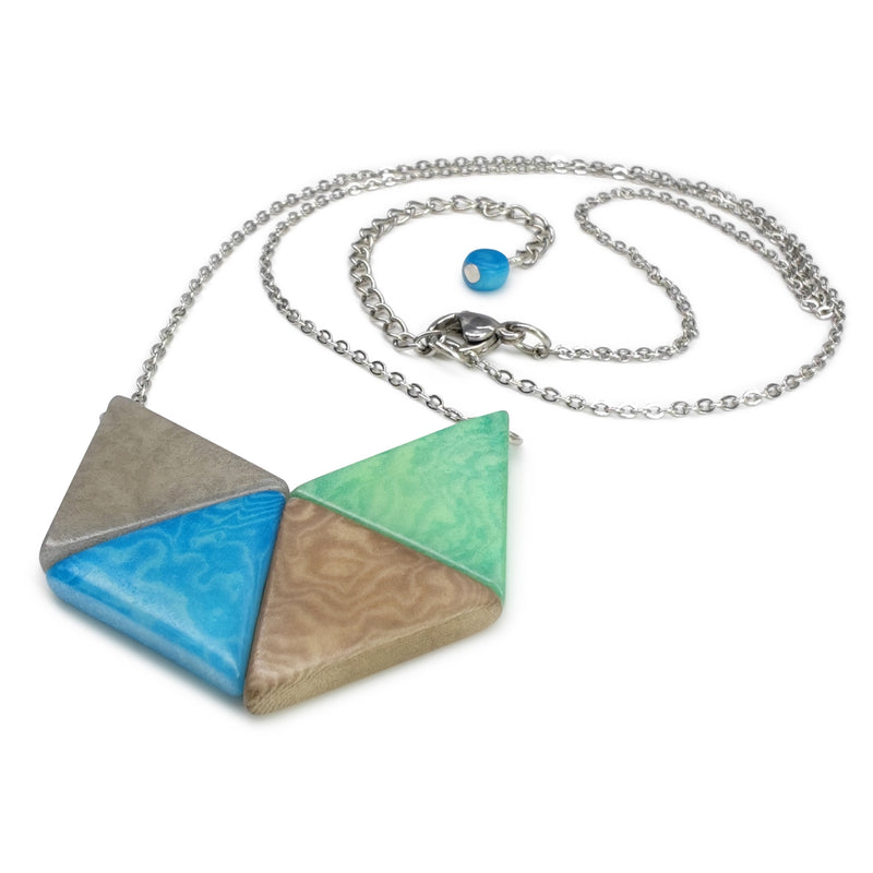 LOZANGO NECKLACE - Handmade - Stainless steel - Tagua (vegetable ivory)