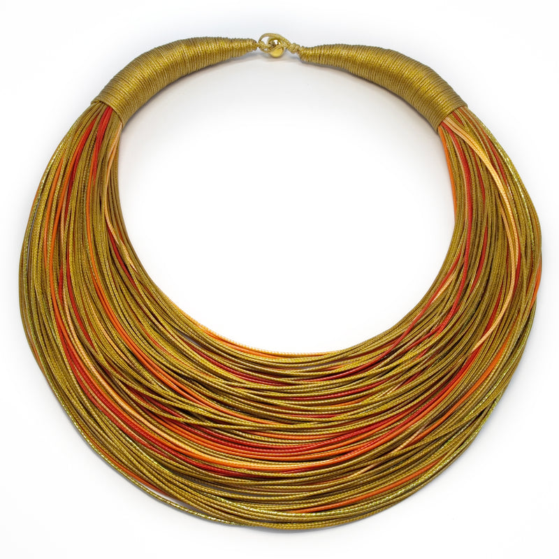 INSPIRA NECKLACE - Handmade - Synthetic silk cords