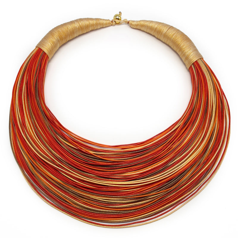 INSPIRA NECKLACE - Handmade - Synthetic silk cords