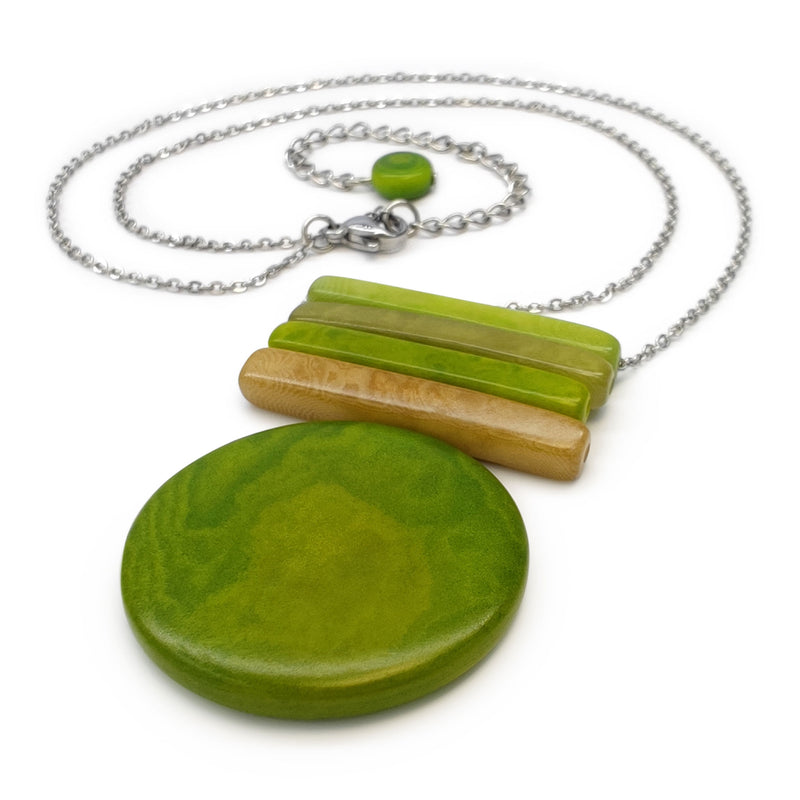 SOLIÄ NECKLACE - Handmade - Stainless steel - Tagua (vegetable ivory)