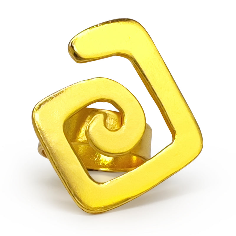 ANEL ALMA - Feito à mão - Banhado a ouro de 24 quilates