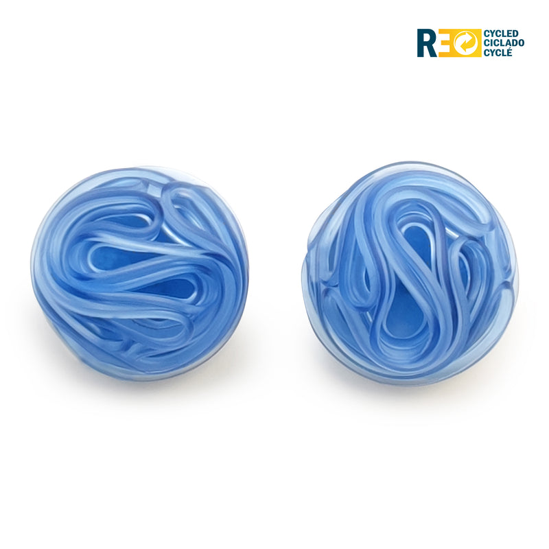 ECOTOPIA EARRINGS - Handmade - Sterling silver 925 - Recycled bottle cap plastic liners