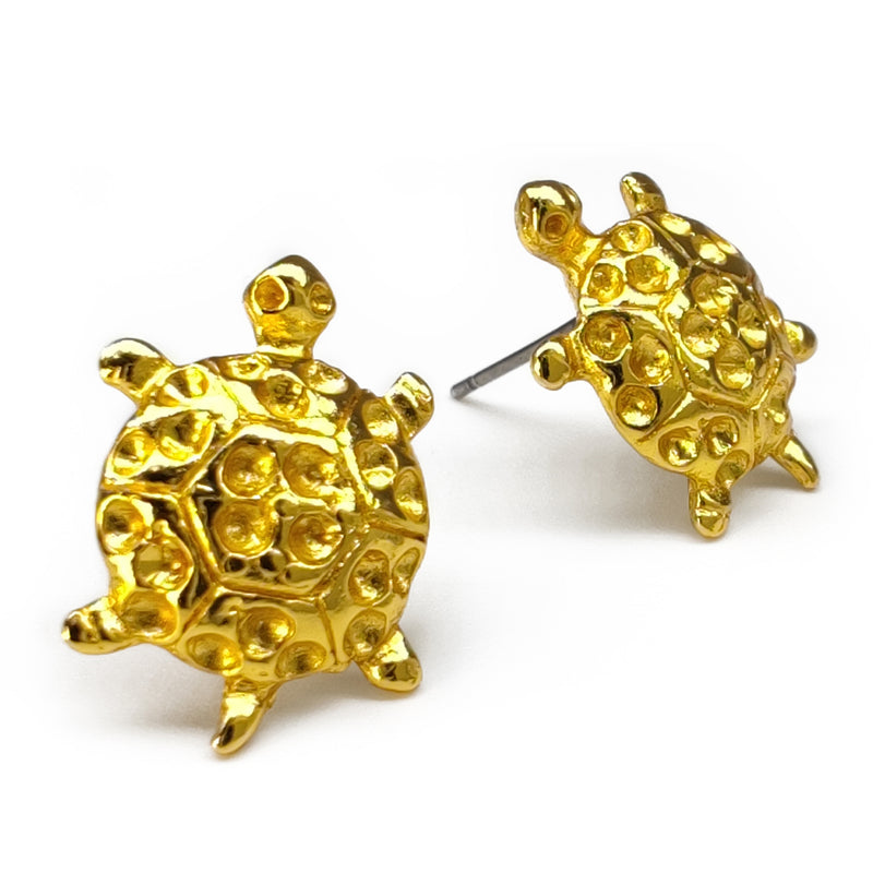 BRINCOS TORTUGA - Feitos à mão - Banhados a ouro de 24 quilates