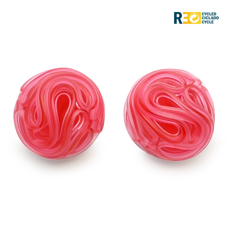 ECOTOPIA EARRINGS - Handmade - Sterling silver 925 - Recycled bottle cap plastic liners