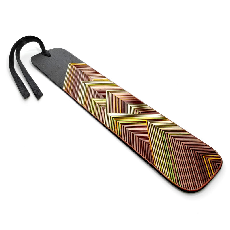 EARTH BOOKMARK - THE FOUR ELEMENTS COLLECTION - Tamo art - Dark wood decorated with wheat and barley stalks (straw marquetry)
