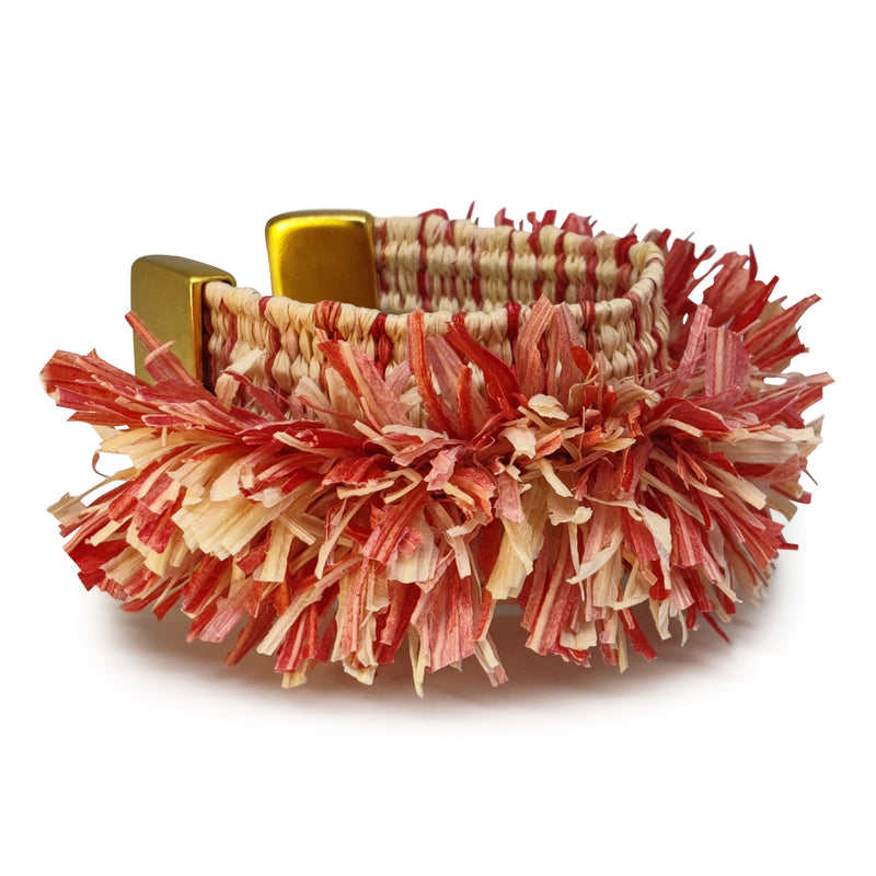 MAÏZA BRACELET - Handmade - 24K gold-plated - Corn leaves