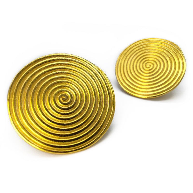 CYCLO GRANDE EARRINGS - Handmade - 24K gold-plated