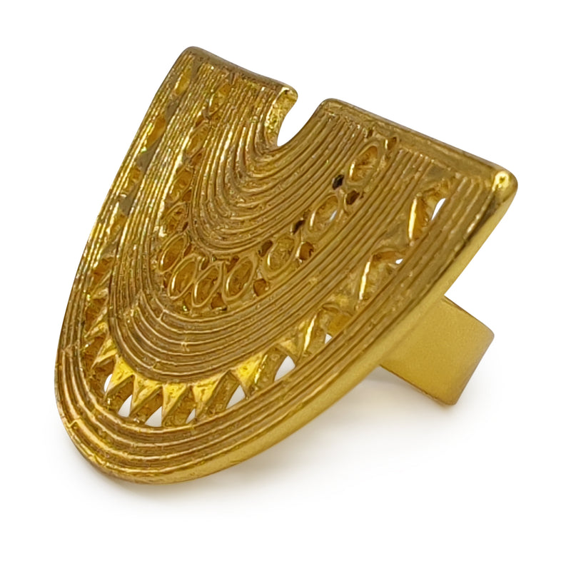 ANEL NARIGUERA - Feito à mão - Banhado a ouro de 24 quilates