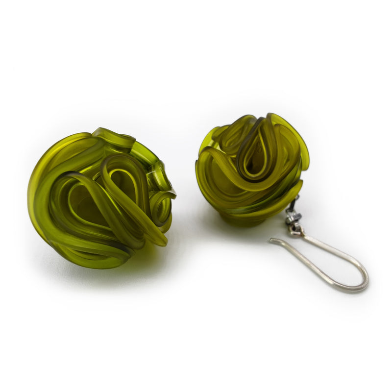 ECONESIS EARRINGS - Handmade - Sterling silver 925 and stainless steel - Recycled bottle cap plastic liners