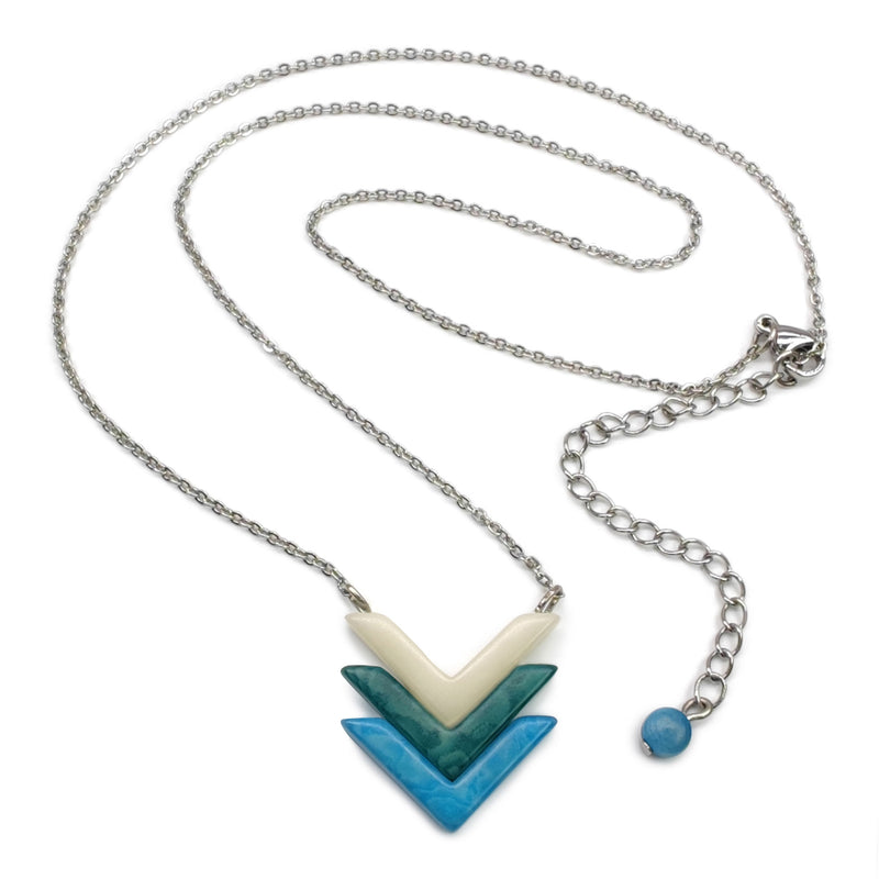 FLECHA NECKLACE - Handmade - Stainless steel - Tagua (vegetable ivory)