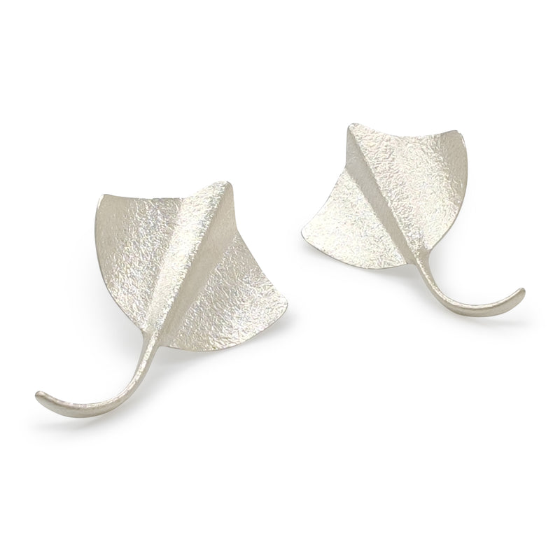 MARINA MANTA RAY EARRINGS - Handmade - Silver