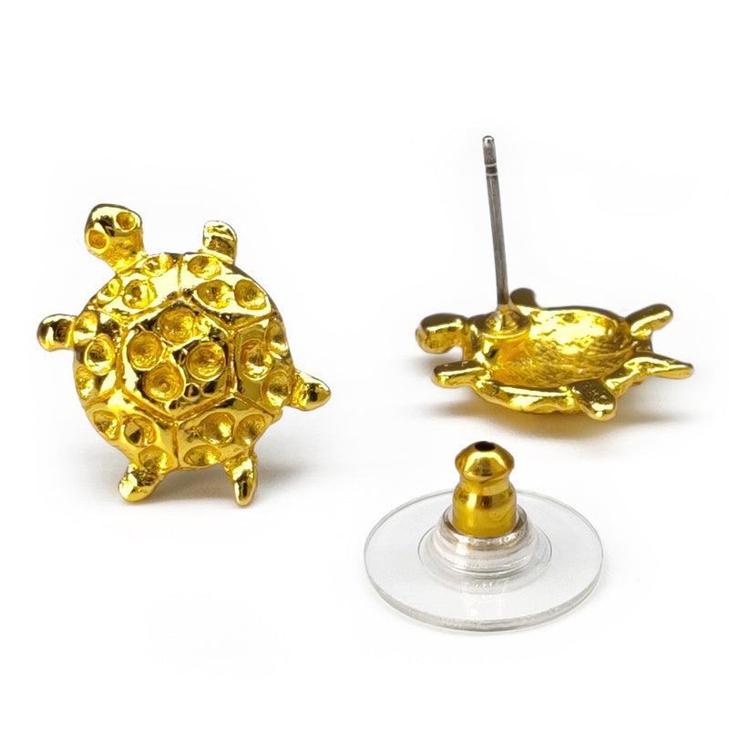 BRINCOS TORTUGA - Feitos à mão - Banhados a ouro de 24 quilates