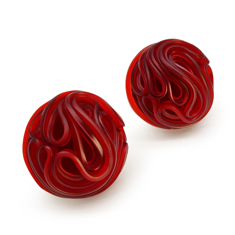 ECOTOPIA EARRINGS - Handmade - Sterling silver 925 - Recycled bottle cap plastic liners