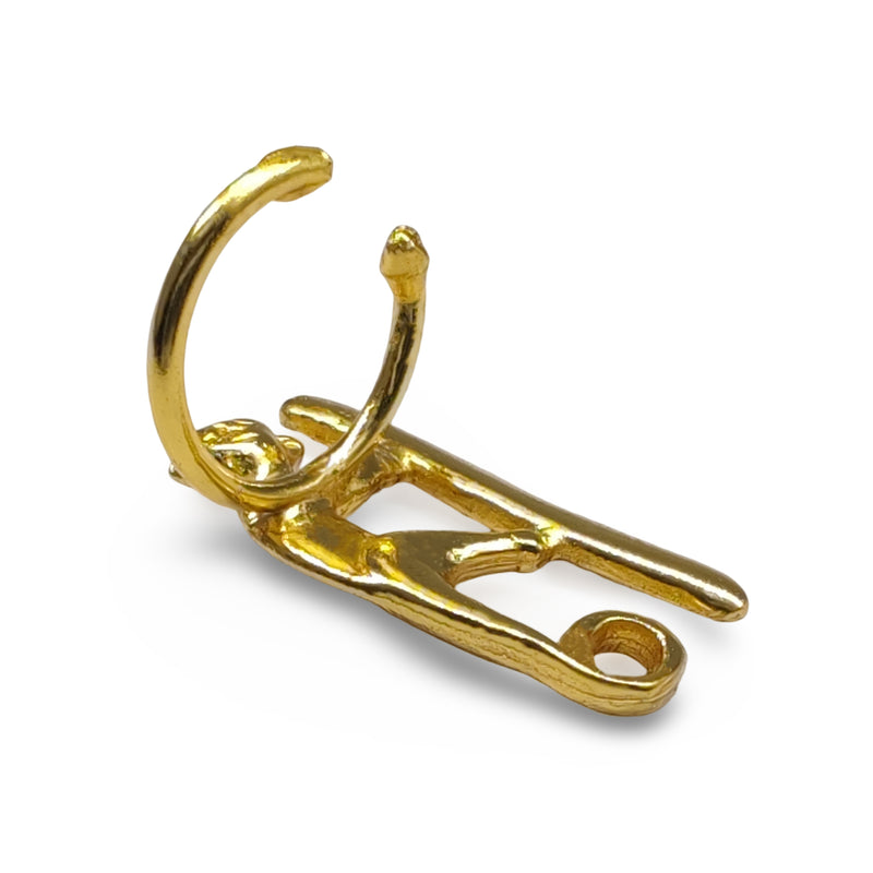 EARCUFF MUISCA MONO - Unissexo - Feito à mão - Banhado a ouro de 24 quilates