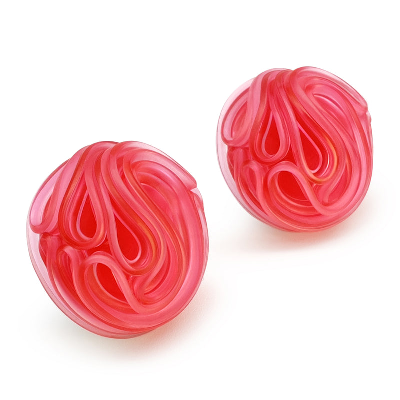 ECOTOPIA EARRINGS - Handmade - Sterling silver 925 - Recycled bottle cap plastic liners