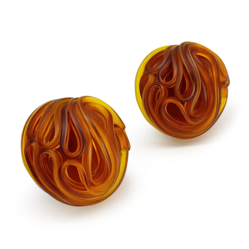 ECOTOPIA EARRINGS - Handmade - Sterling silver 925 - Recycled bottle cap plastic liners