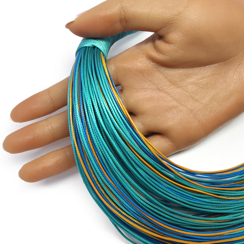 INSPIRA NECKLACE - Handmade - Synthetic silk cords