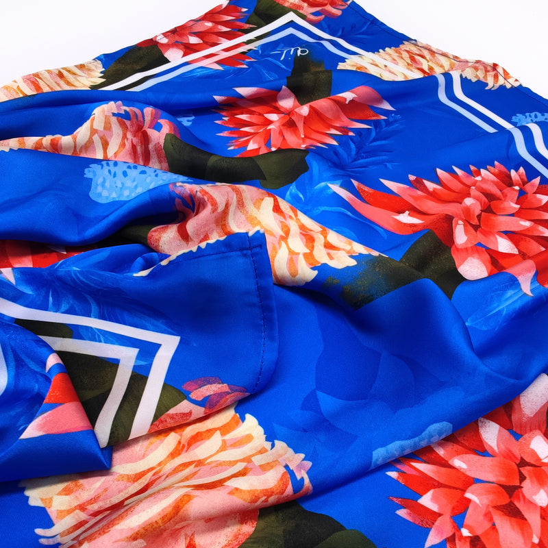 FOULARD - Gingembre Pin - Soie synthétique créée à partir de bouteilles en plastique recyclées