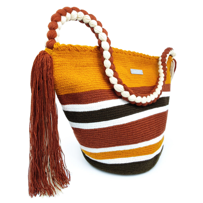 JOYACIA WAYUU BAG - Size MEDIO - Crocheted by hand by women of the Wayuu indigenous community in La Guajira (Colombia)