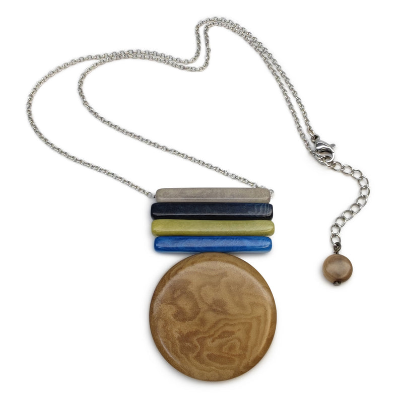 SOLIÄ NECKLACE - Handmade - Stainless steel - Tagua (vegetable ivory)