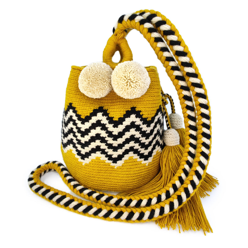 PALOMINO WAYUU BAG - Size MINI - Crocheted by hand by women of the Wayuu indigenous community in La Guajira (Colombia)