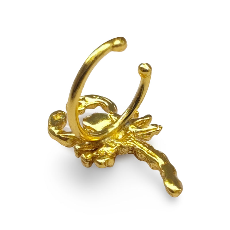 EARCUFF MUISCA ESCORPIÓN - Unissexo - Feito à mão - Banhado a ouro de 24 quilates